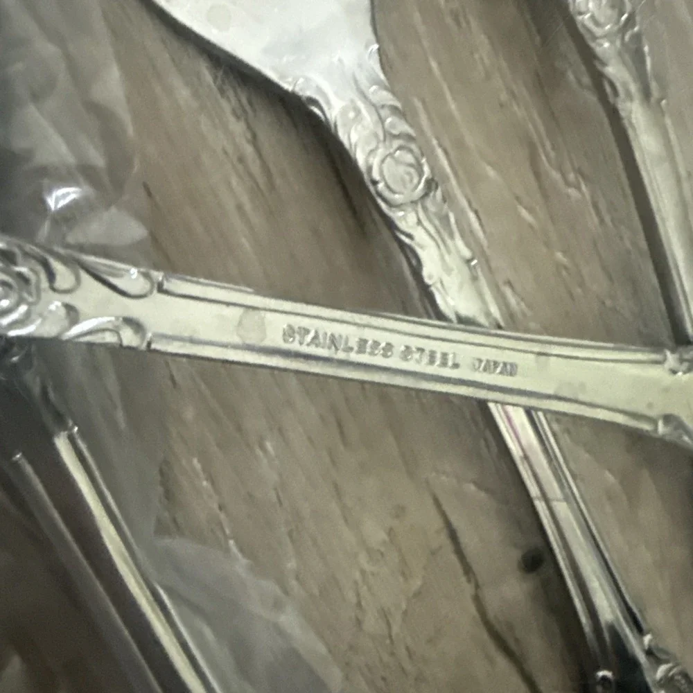 6 Dinner Forks &‎ 6 Salad Fork LISETTE Rogers Stanley Roberts Stainless Japan